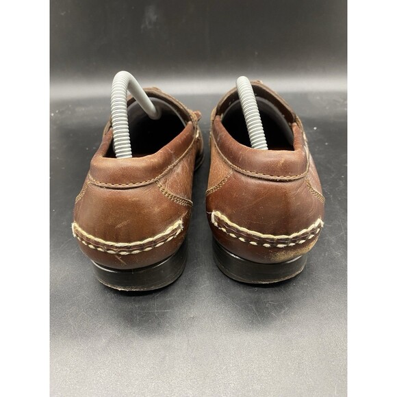 Neil M Classic Mens Size 9D Brown 2 Tone Leather Tassel Slip on Loafer 382002 - Picture 4 of 7